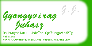 gyongyvirag juhasz business card